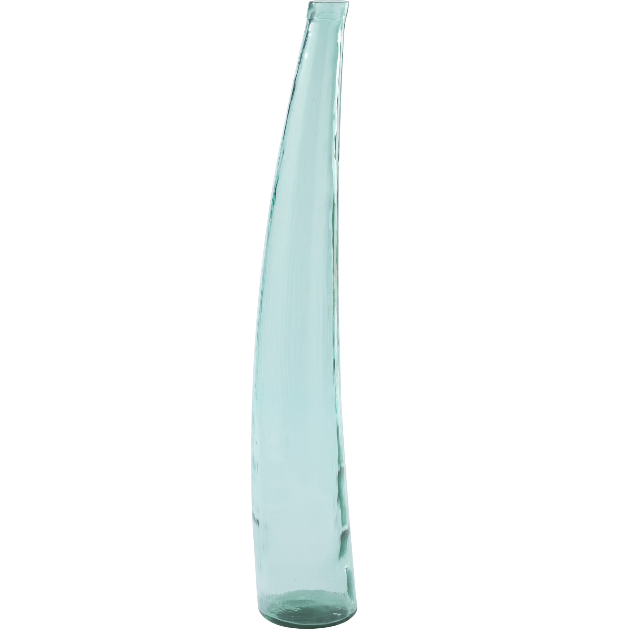 J-Line Vase de Sol - verre - bleu azur - large
