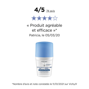 Déodorant Minéral 48h - Bille Sans Sel d'Aluminium 50 ml