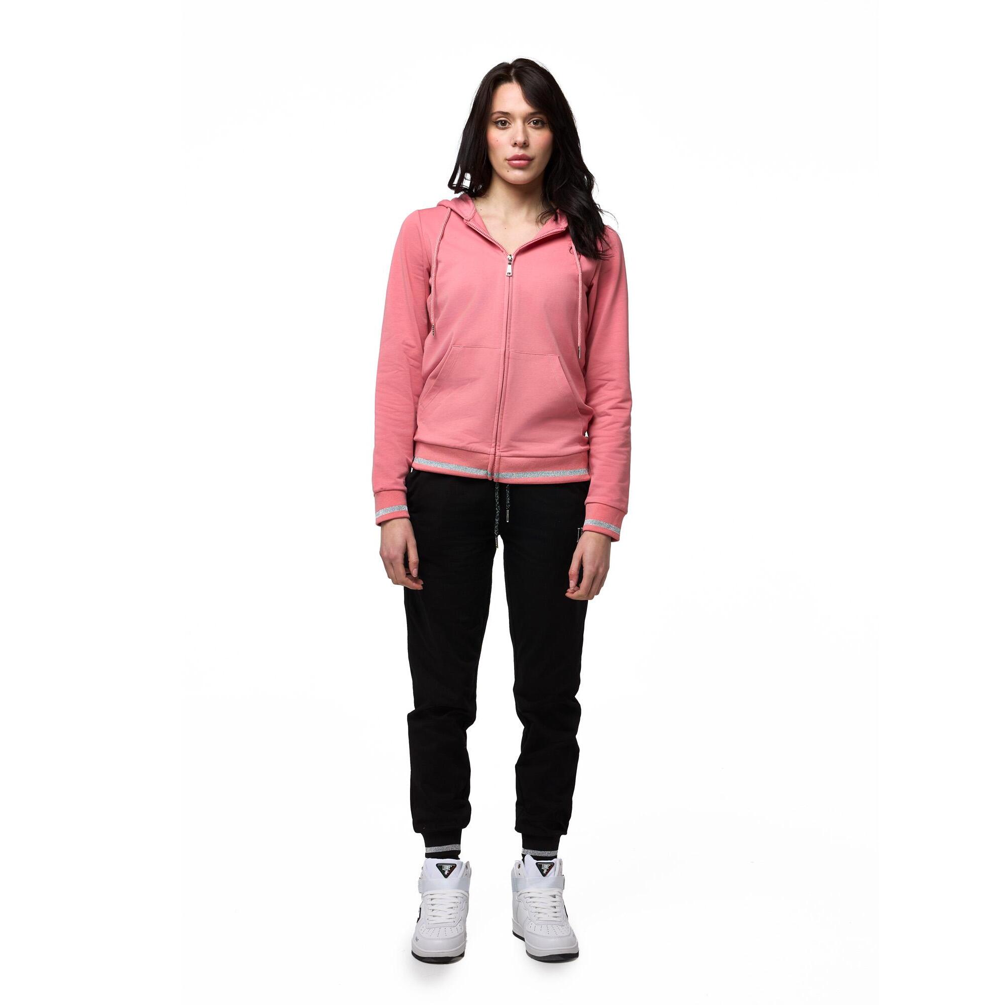 Chándal de mujer Leone Bright con capucha y joggers antisudor con cremallera