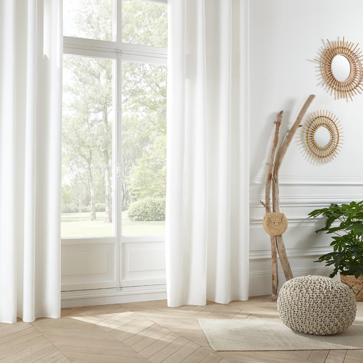 Rideau "Mémories" à oeillets - ivoire 140x260 cm