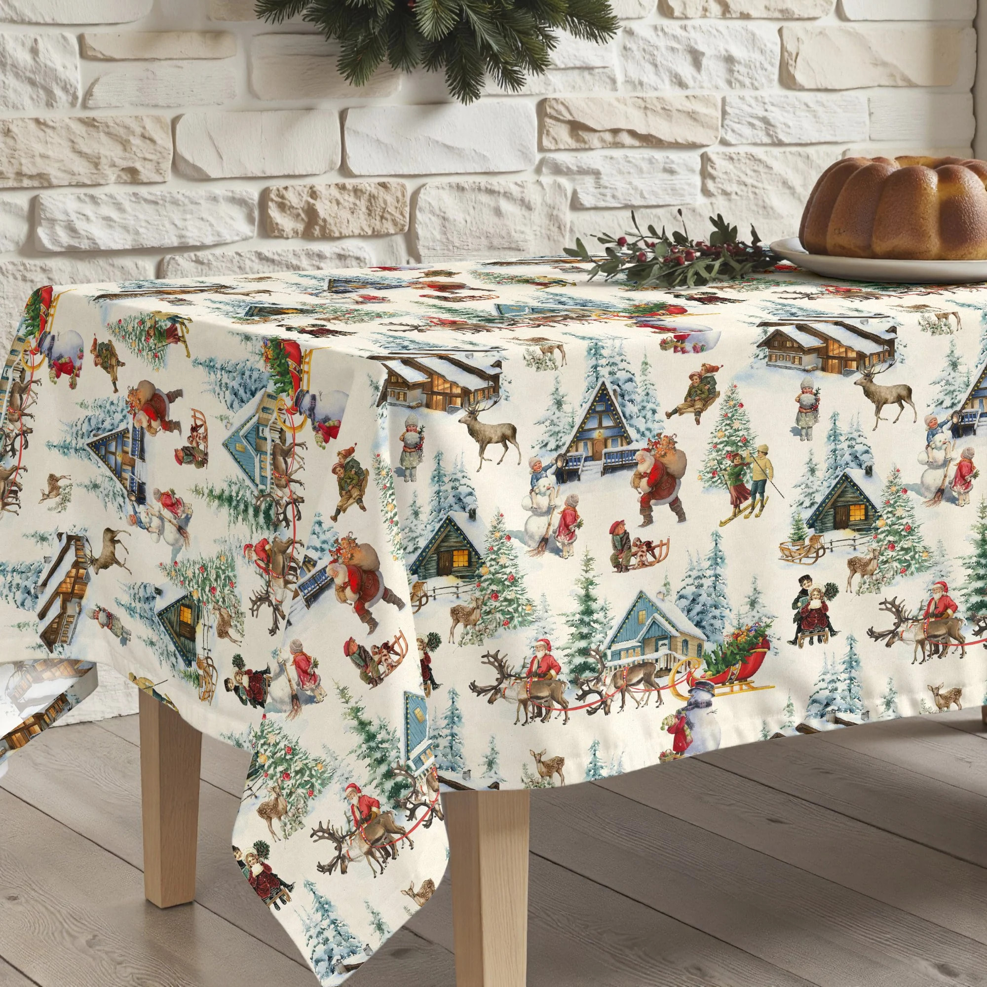 Nappe Anti-tâches Culla Linge Christmas Landscape 1