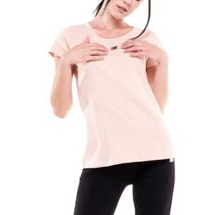 Camiseta básica mujer manga corta cuello redondo