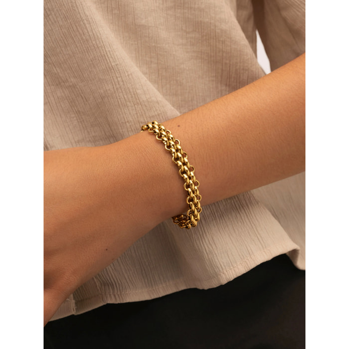 Pulsera Eloria Acero Baño Oro