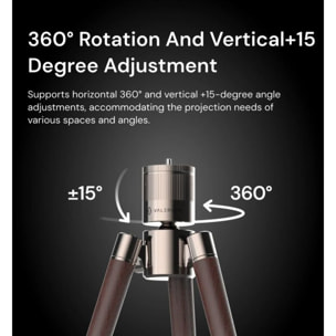Support vidéoprojecteur VALERION WTS-01 - Trépied en noyer