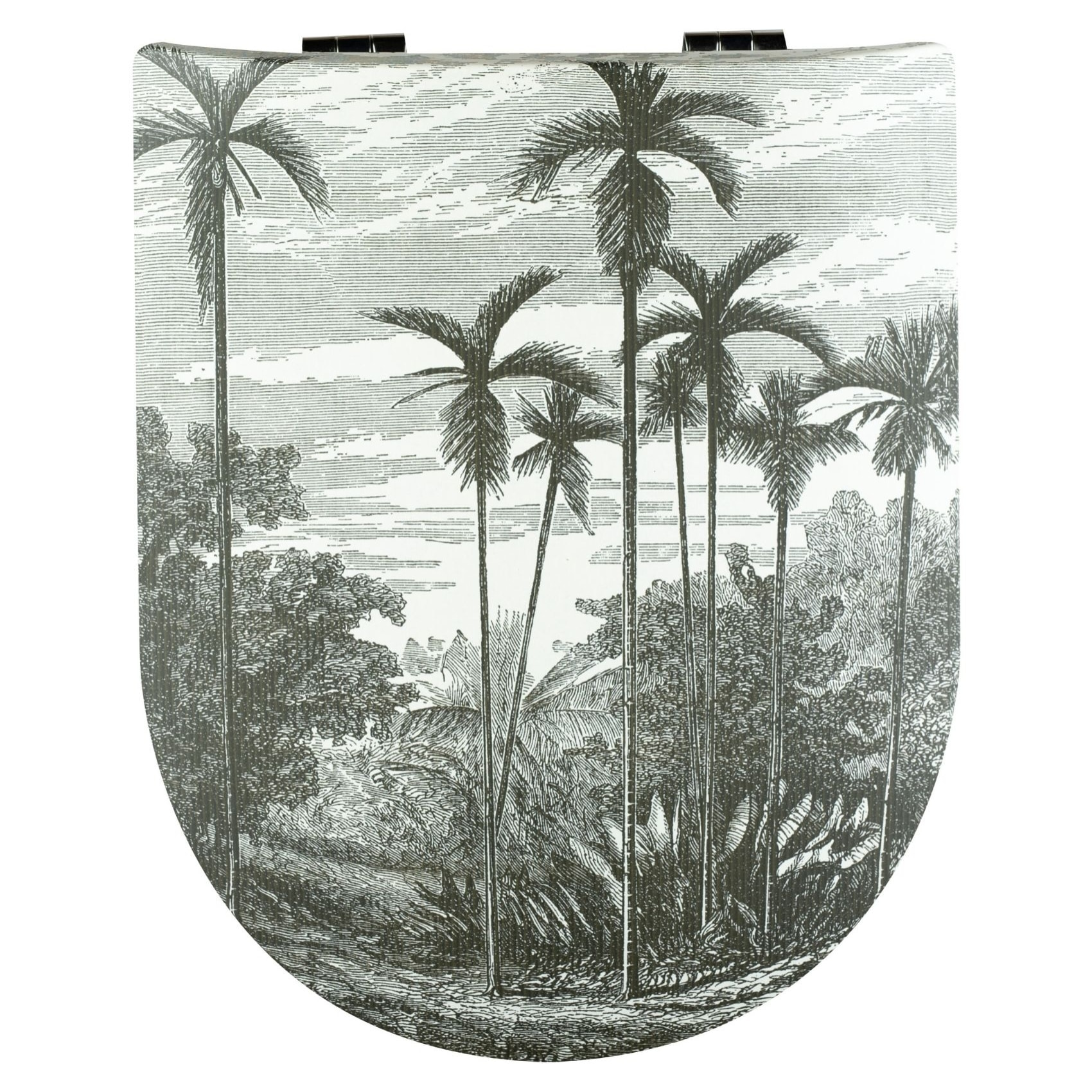 Abattant wood slim déclipsable esprit exotique - Gris clair