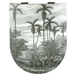 Abattant wood slim déclipsable esprit exotique - Gris clair