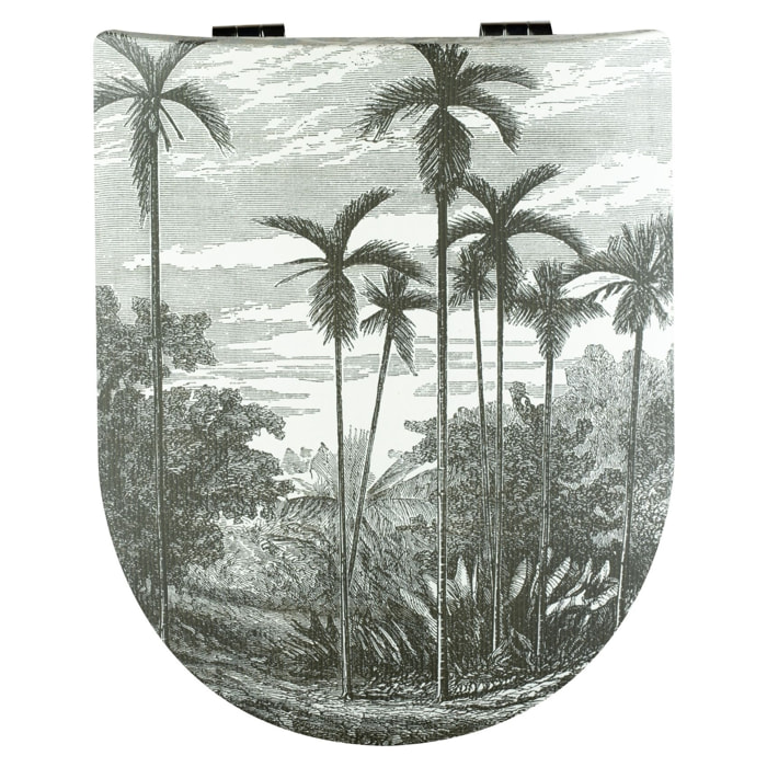 Abattant wood slim déclipsable esprit exotique - Gris clair