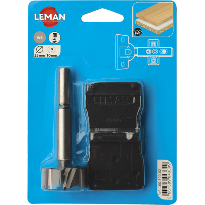 Kit mèche charnière invisible LEMAN D. 35 mm - 100.500.02 - 100.500.02