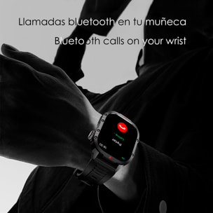 Smartwatch B04 con chiamate BT, notifiche push. Monitor sportivo e della salute. Corona multifunzione.