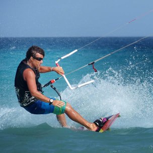 Gafas de deportes acuáticos OCEAN BERMUDA - Negro brillante / Ahumada