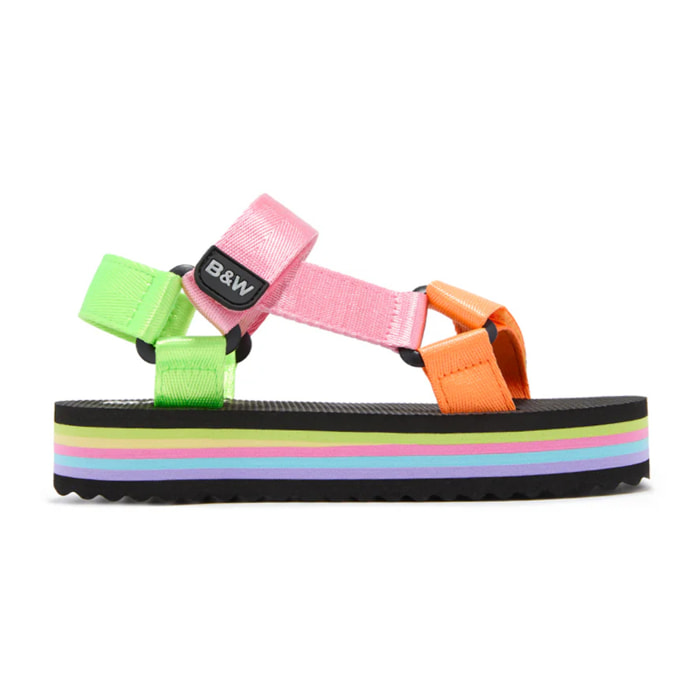 Sandalias Plataforma Multicolor B&W