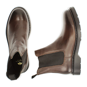 Chelsea boots testa di moro in pelle