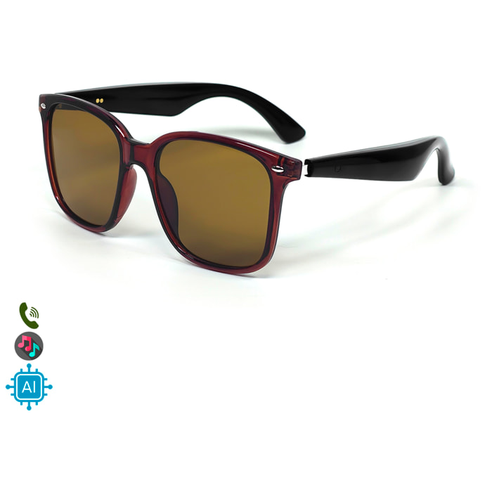 Gafas AI GY-500, traducción de +100 idiomas, asistente inteligente y notas de voz.