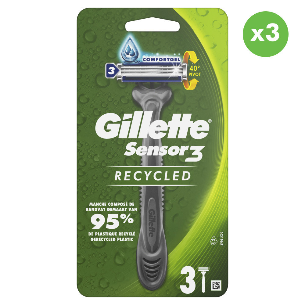 3x3 Rasoirs Jetables Gillette Sensor3 Recycled