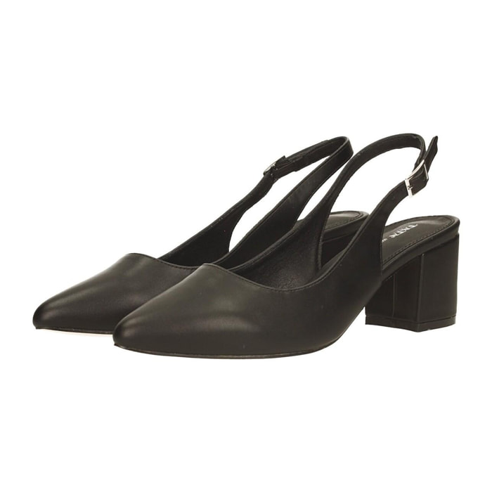 Décolleté sling back Donna Tata Italia Nero