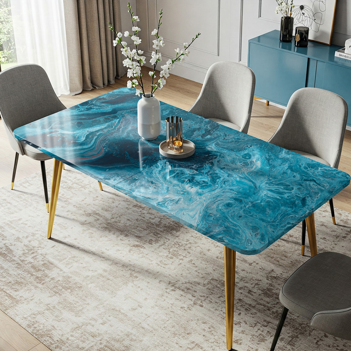 Rouleau revêtement adhésif imperméable - Sticker lavable plan de travail - ÉPOXY MAORI