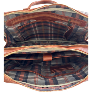 Borsa Ventiquattrore Unisex Borsa Portadocumenti da Lavoro in Pelle