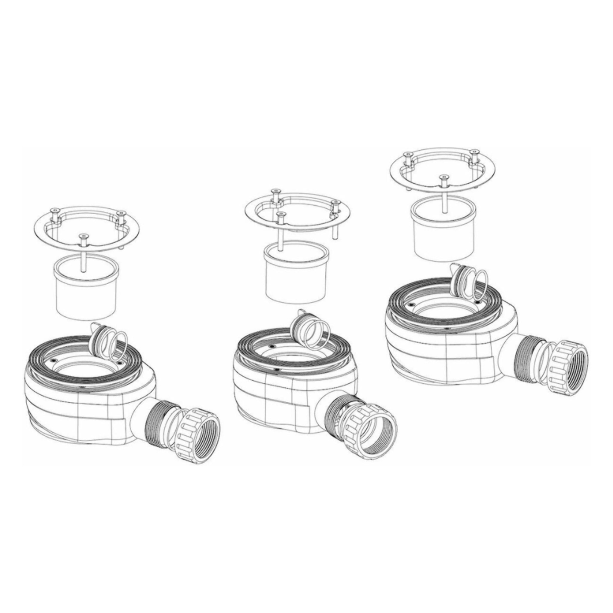 Vision Receveur de douche 140x80cm + Siphon Eslim90. Marbre coulé, blanc (SATSVVI14080B-S)
