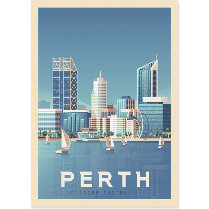 Affiche - Perth - Olahoop Travel Posters