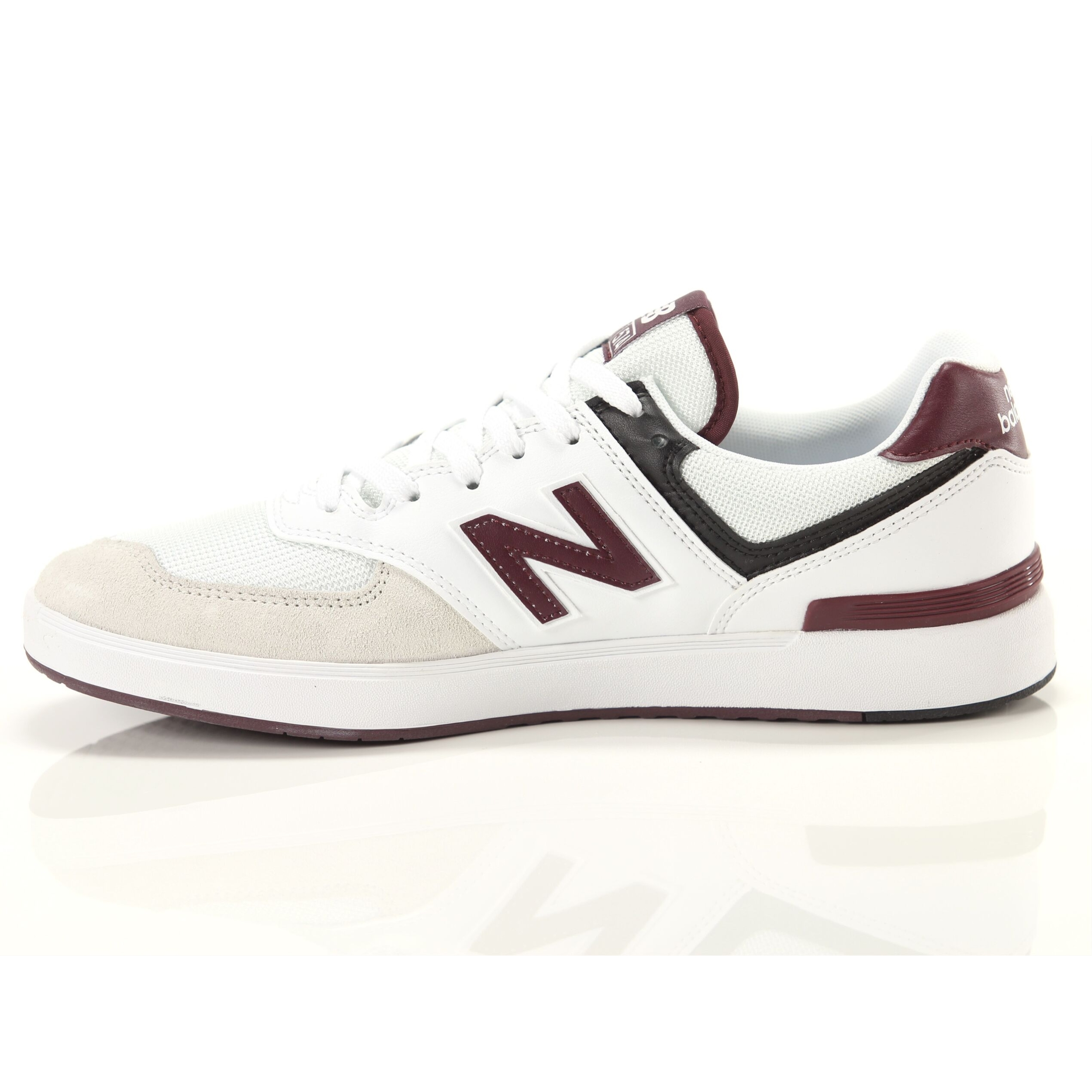 Sneakers New Balance 574 White Red Bianco