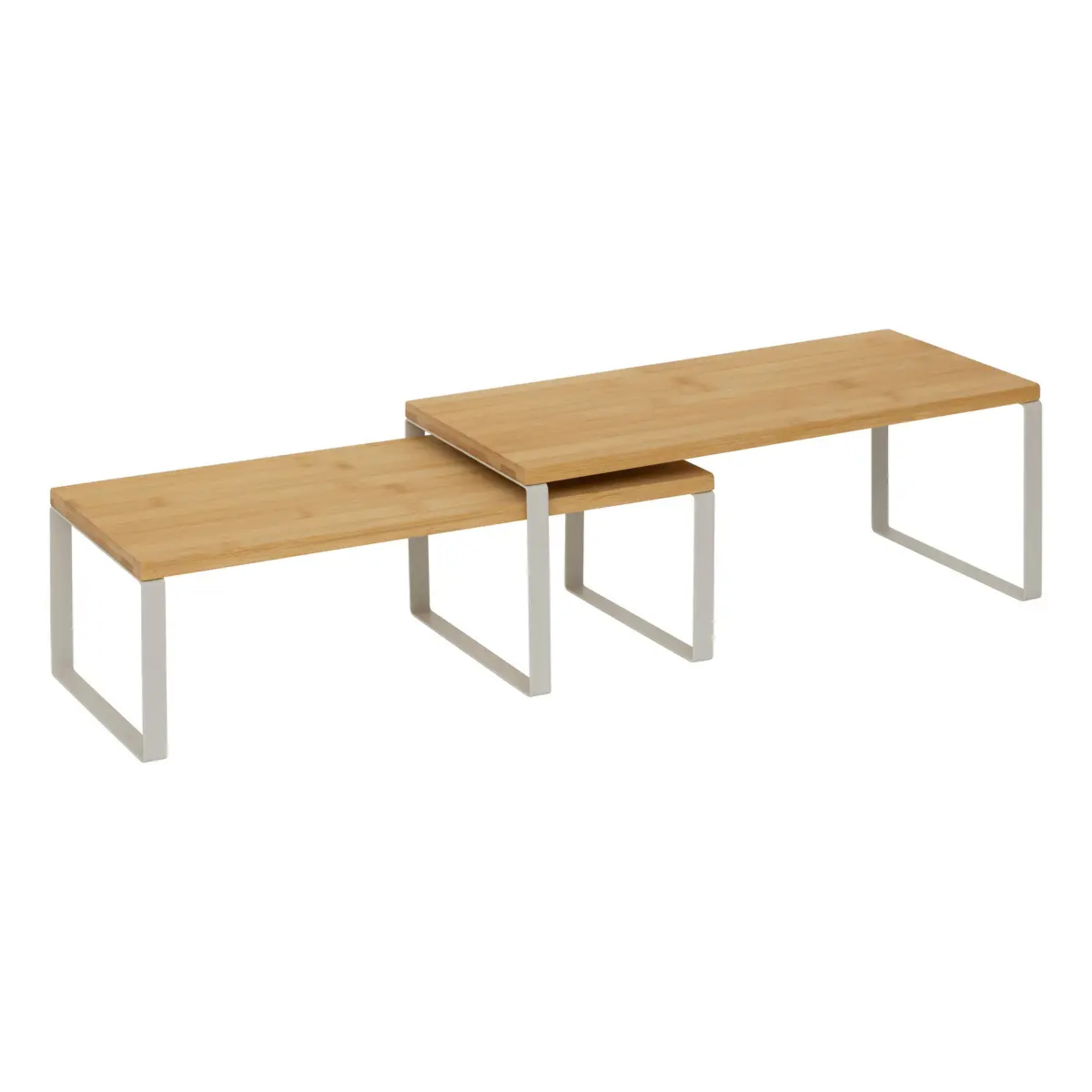 2 étagères gigognes Ordera beige 1 niveau