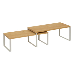 2 étagères gigognes Ordera beige 1 niveau
