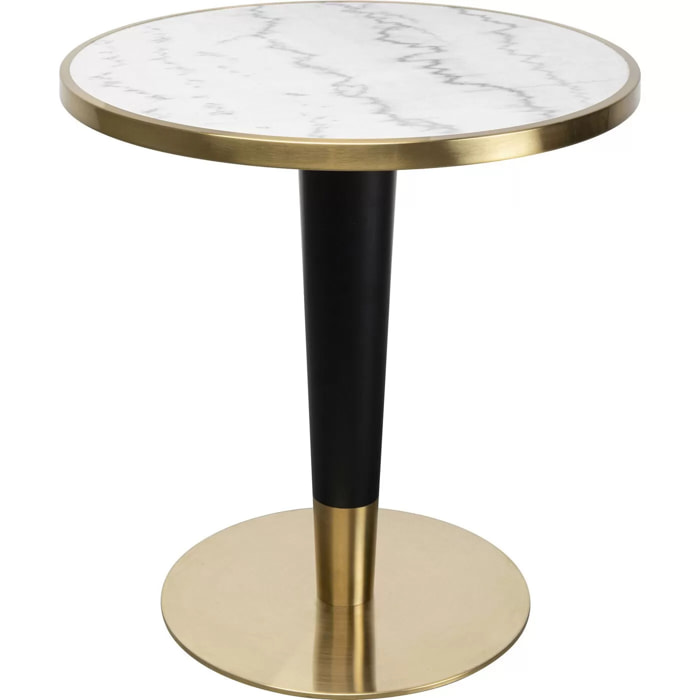 Table Bistrot Amalia 70cm marbre blanc Kare Design