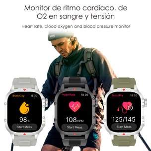 Smartwatch B04 con chiamate BT, notifiche push. Monitor sportivo e salutare. Corona multifunzione.