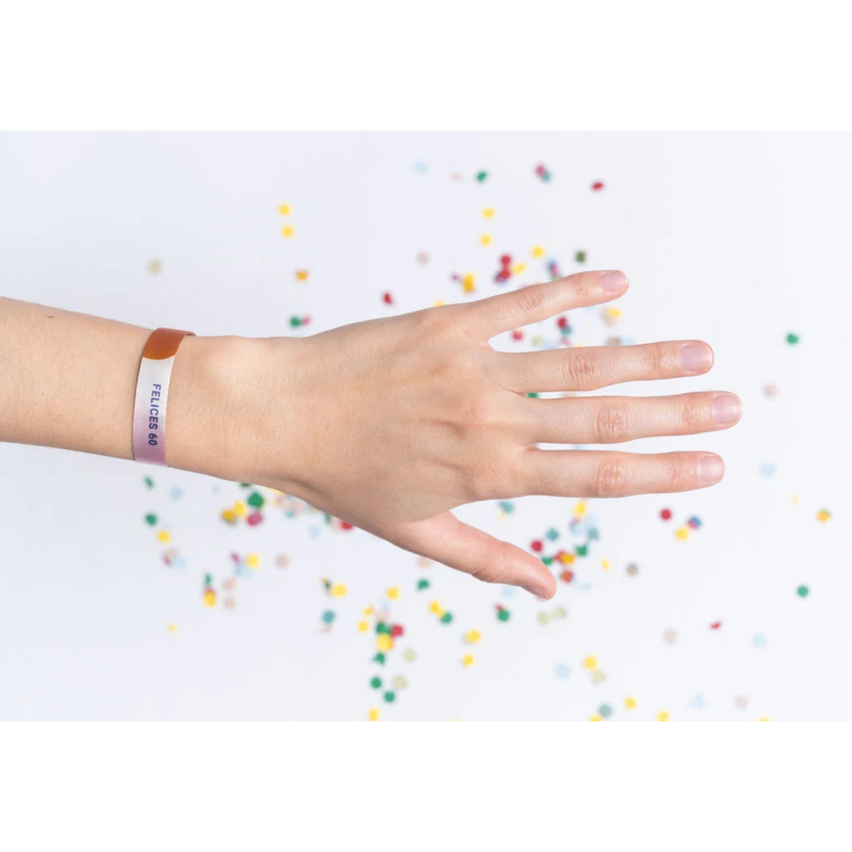 Pulsera Tela "Felices 60"