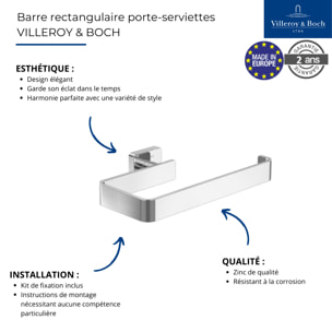 Barre rectangulaire porte-serviettes Elements - Striking Chrome