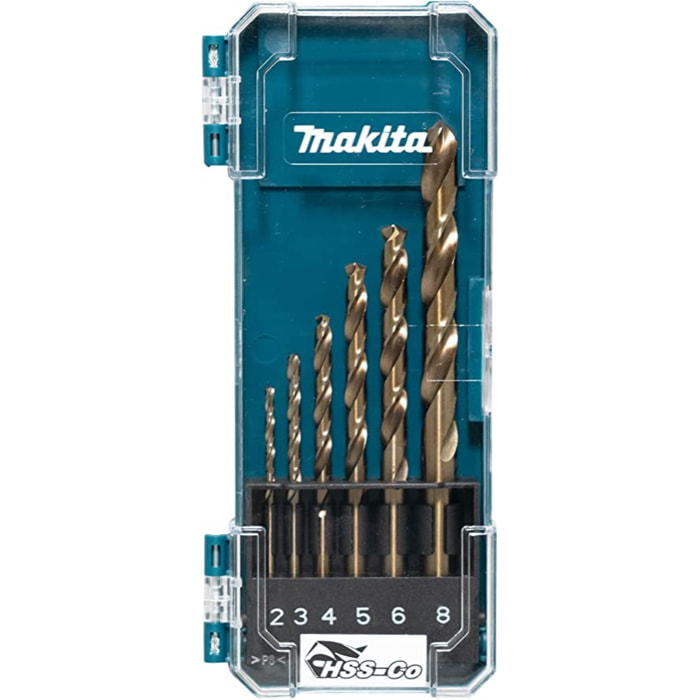 Juego de 6 brocas HSS-CO para metal - MAKITA - D-75758