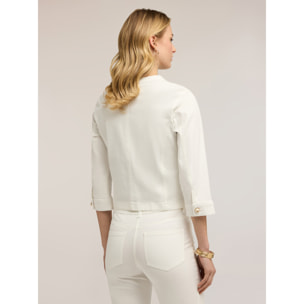 Motivi - Chaqueta en drill mezcla de algodón - Blanco