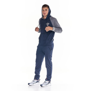 Tuta da uomo cappuccio full zip bicolor College