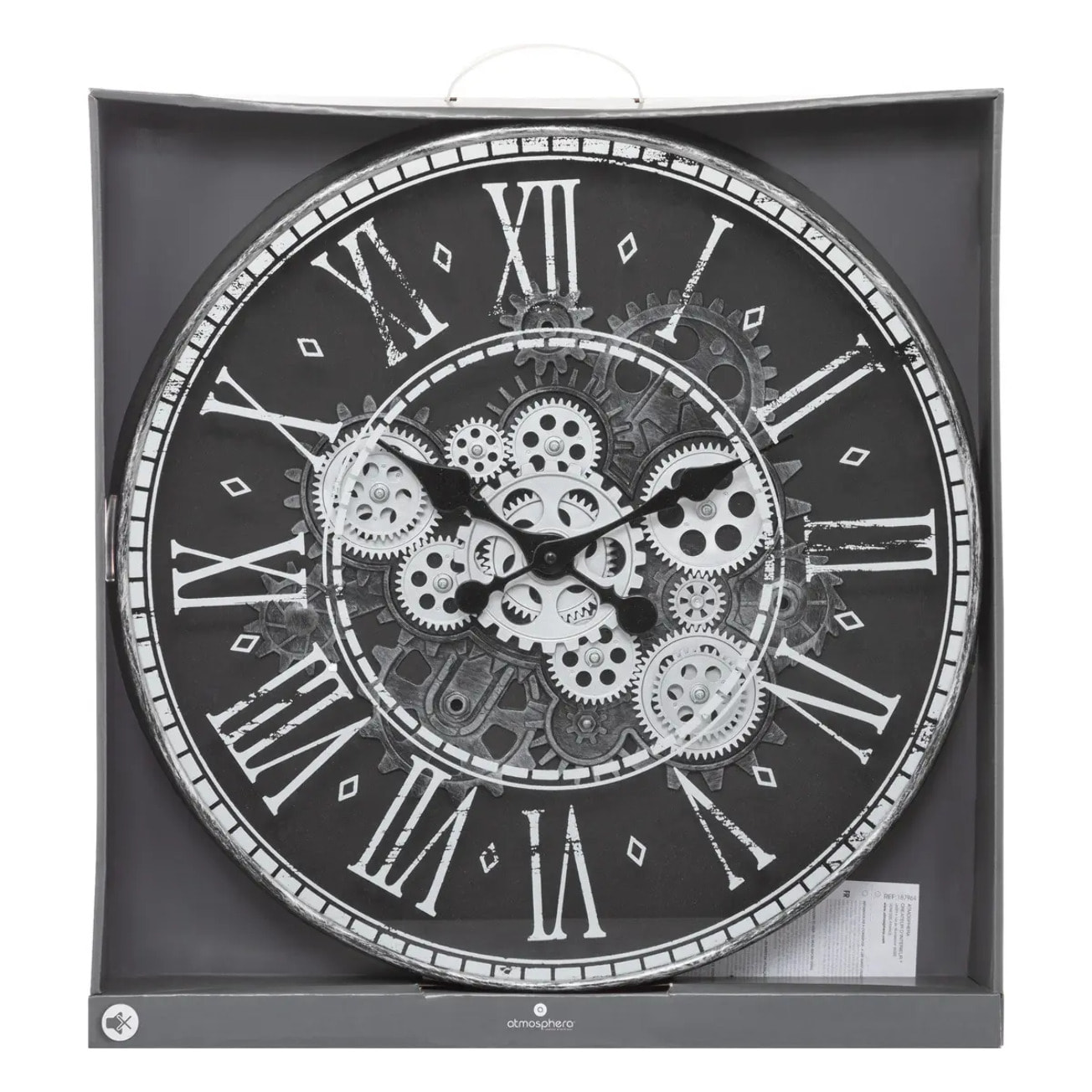 Horloge "Izia" noir et blanc D51cm