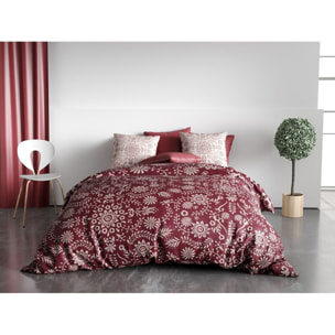 Parure Housse De Couette 3pcs avec Taies oreiller 100% coton Bio 57fils Vishka