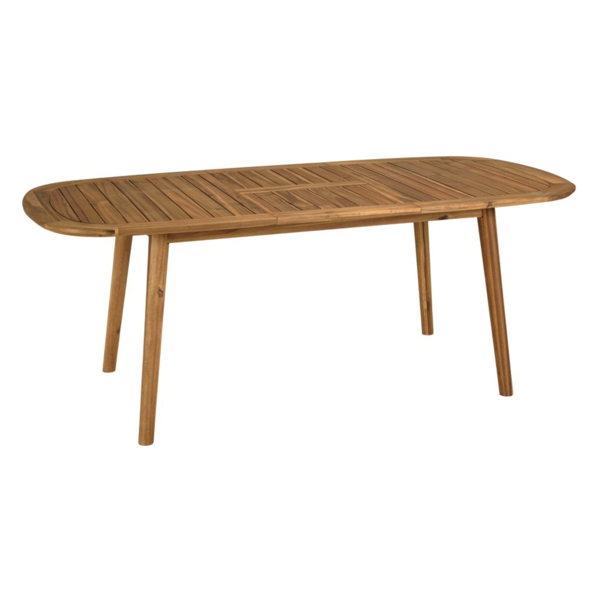 VICK - Table de jardin extensible en acacia huilé 150/200x100cm