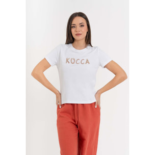 Kocca - T-shirt da donna a maniche corte con girocollo in cotone Donna