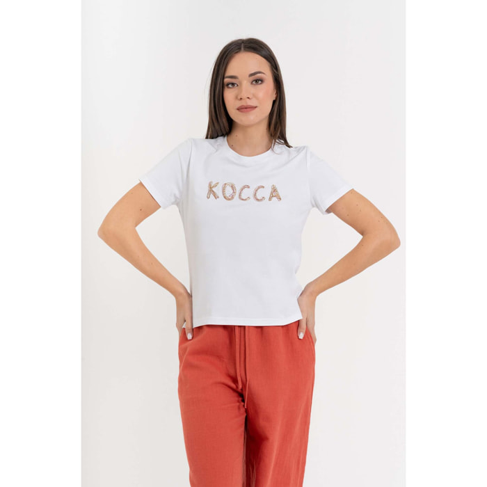 Kocca - T-shirt da donna a maniche corte con girocollo in cotone Donna