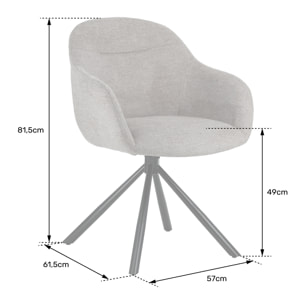 Lot de 2 chaises en tissu vert SAFFI