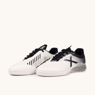 MUNICH RONDO 22 Zapatillas de Fútbol Sala Profesionales Blanco y Negro Diseño Líneas