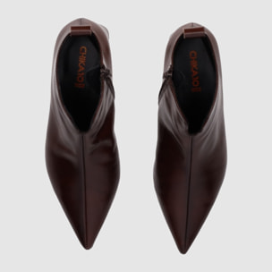 Botines de Piel - Marron - Tacón: 5 cm