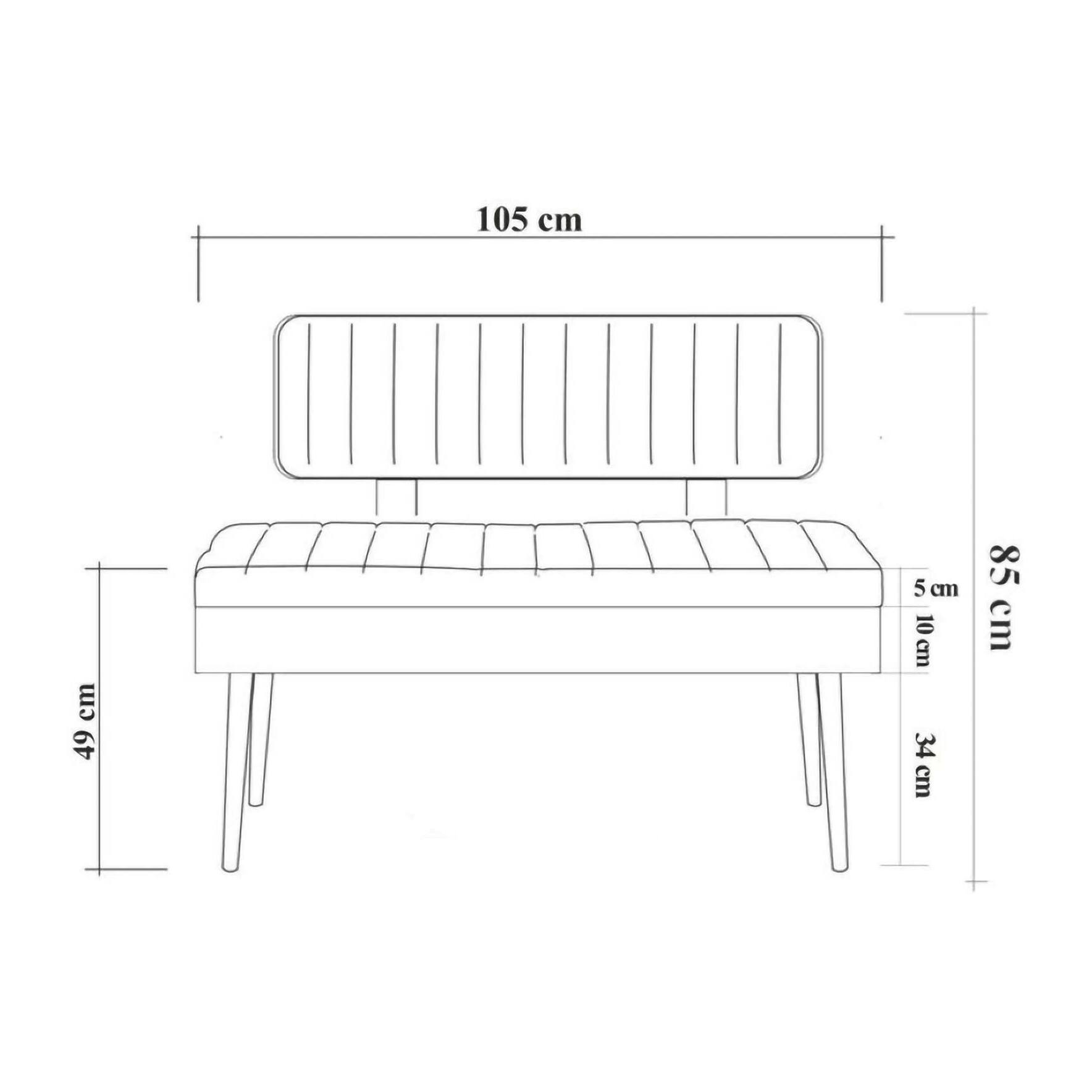 Panca Salento, Panchina multiuso, Seduta per ospiti, Cassapanca multifunzione, 90x39h40 cm, Noce e Antracite