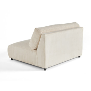 Garance - module d'assise 2 places - en velours côtelé - Beige