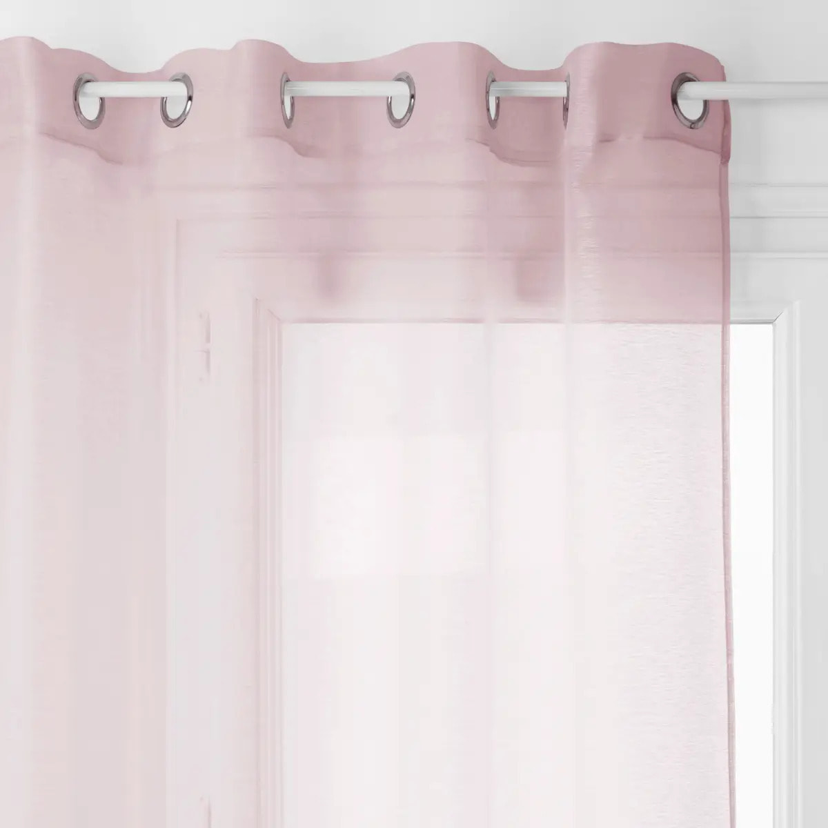 Voilage "Moly" rose clair 135x240cm