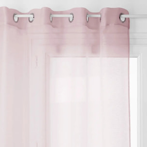 Voilage "Moly" rose clair 135x240cm