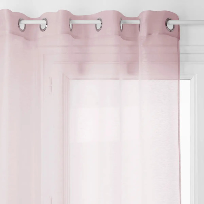 Voilage "Moly" rose clair 135x240cm