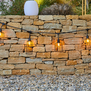 Guirlande cage métal NEMA 10xE27 6M