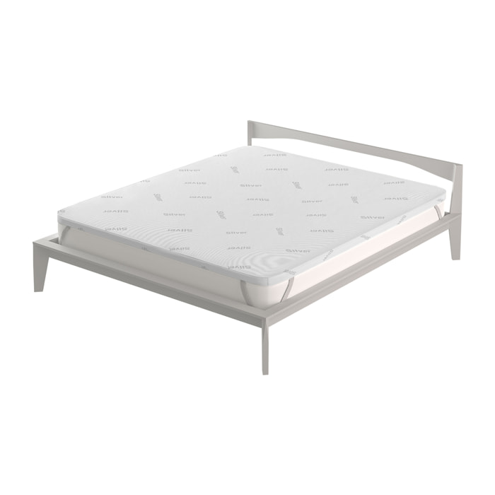 TOPPER MEMORY CON FODERA SILVER