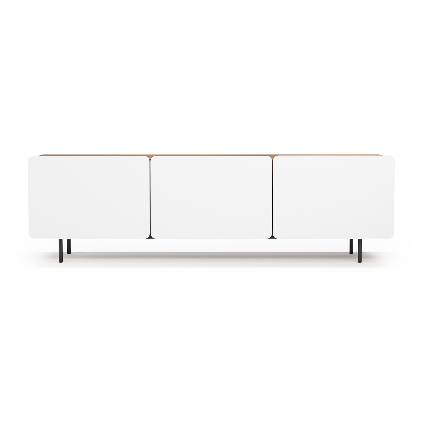 Bajo tv 3 puertas Biscuit nogal-blanco 54x180x44 cm
