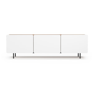 Bajo tv 3 puertas Biscuit nogal-blanco 54x180x44 cm